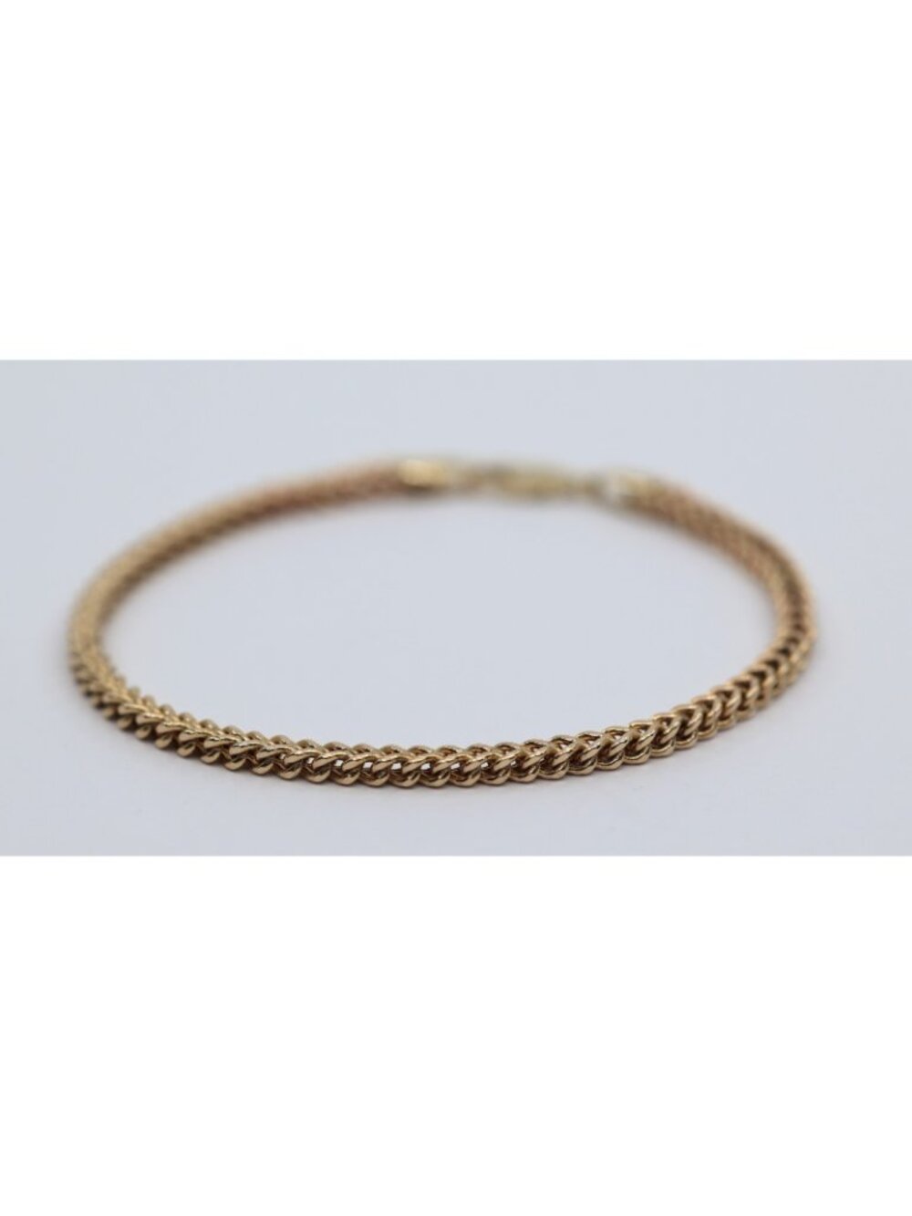 Beautiful 10K Karat Solid Yellow Gold Designer Franco Link Bracelet - 7" Length - Picture 8 of 13
